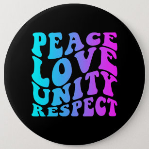 PLUR Rave Trippy EDM Music Festival Peace Love Uni 6 Inch Round Button