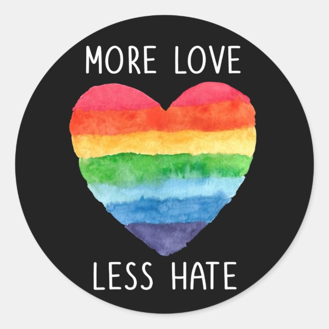 Plus d'amour Moins de Hate Stickers (Devant)