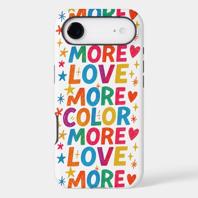 Plus de couleur, plus d'amour, typographie arc-en- (Verso)