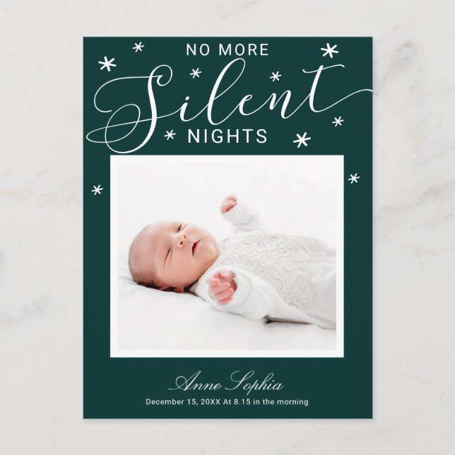 Plus de nuits silencieuses Faire-part de naissance (Devant)