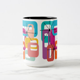 Plus de Rectangles et Starbursts Mug de café à deu