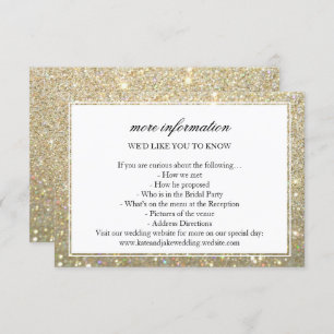Plus d'informations Carte Mariage - Gold Glit Fab 