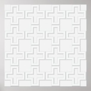Plus Embossed Surface Pattern Poster