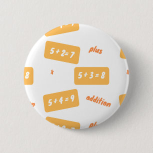 Plus five learning 2 inch round button