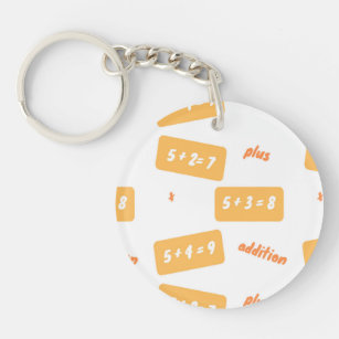 Plus five learning keychain