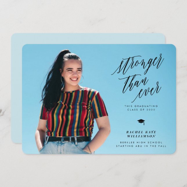 Plus forte que jamais Faire-part de diplôme (Devant / Derrière)