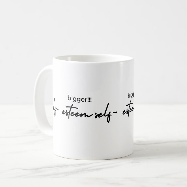 Plus grande auto-estime Mug (Devant gauche)