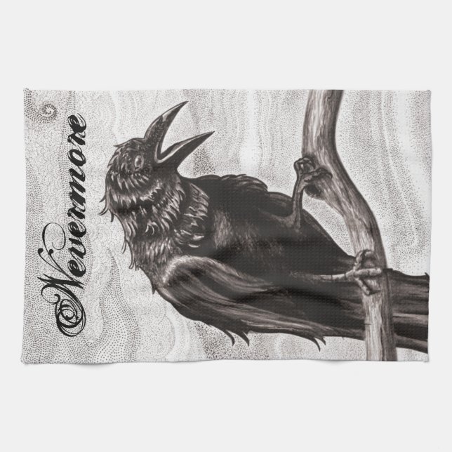 Plus jamais Raven dans la serviette de cuisine de (Horizontal)