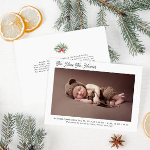 Plus le faire-part de naissance des vacances est p