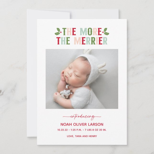 Plus le Merrier est un Faire-part de naissance de  (Devant)