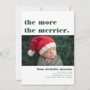 Plus Le Merrier   Faire-part de naissance de Noël