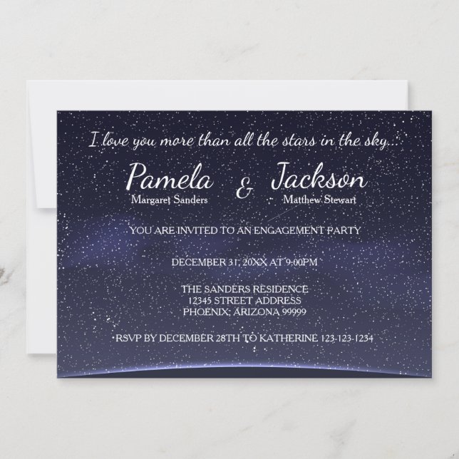 Plus Que Tous Les Invitations Du Stars-Engagement  (Devant)