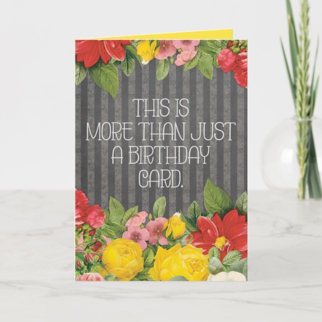 "Plus qu'une simple carte d'anniversaire" Drôle (Devant)