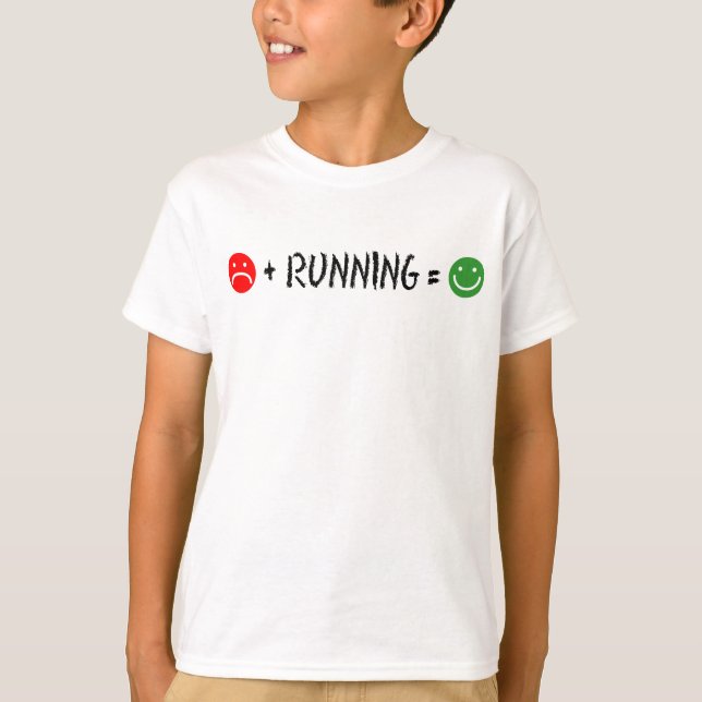 Plus Running Equals Happy T-Shirt (Front)