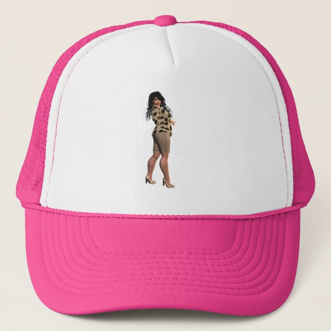 Plus-size model, hat, for sale ! trucker hat (Front)