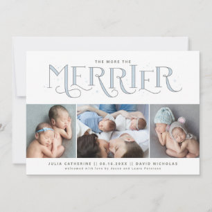 Plus sur le Merrier Twin Holiday Faire-part de nai