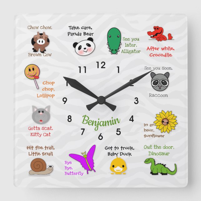 Plus Tard, Horloge Mur Alligator Ryme (Recto)