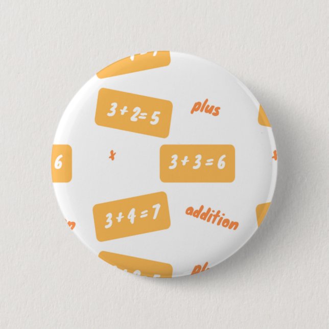 Plus three learning 2 inch round button (Front)