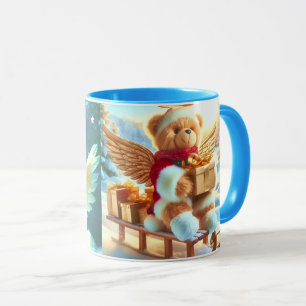 Plüschbärchen als Engelchen zur Weihnachtszeit Mug