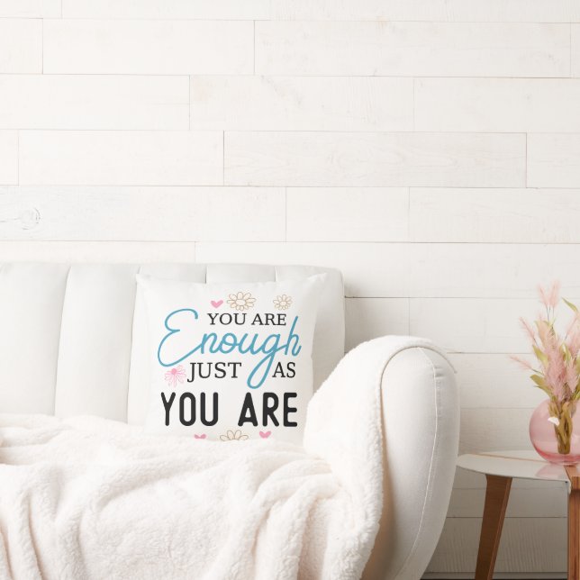 Plush Cotton Decorative Motivational Throw Pillow (Couch)
