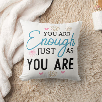 Plush Cotton Decorative Motivational Throw Pillow