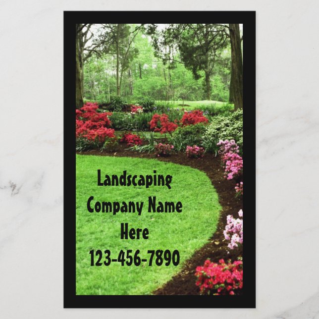 Plush Green Landscape Lawn Care Business Flyer (Front)