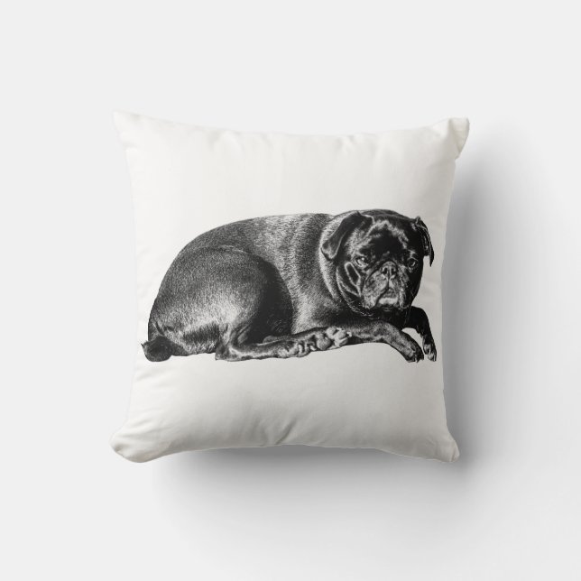 Plush Pause, Cozy Texture Throw Pillow (Front)