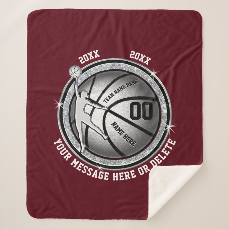 Plush Personalized Basketball Blankets for Girls Zazzle