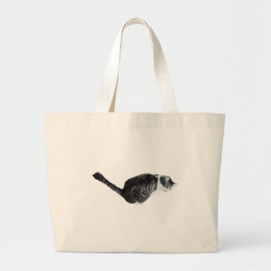 Plush Study, Graphite Ease Large Tote Bag