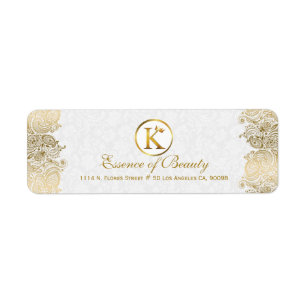 Plush White & Gold Paisley Lace Frame