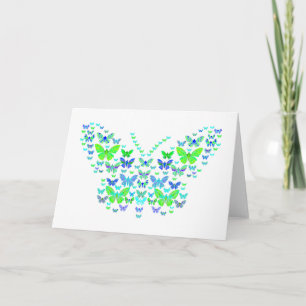 plusieurs papillons Carte de note pliée