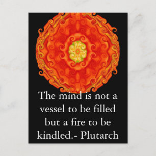 Plutarch quote education teacher learning postcard