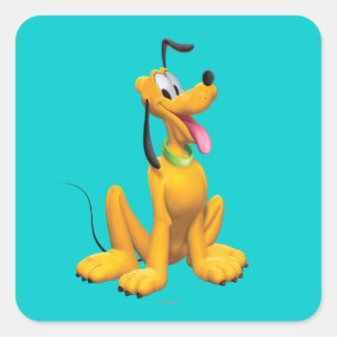 Pluto   Cartoon Side Square Sticker