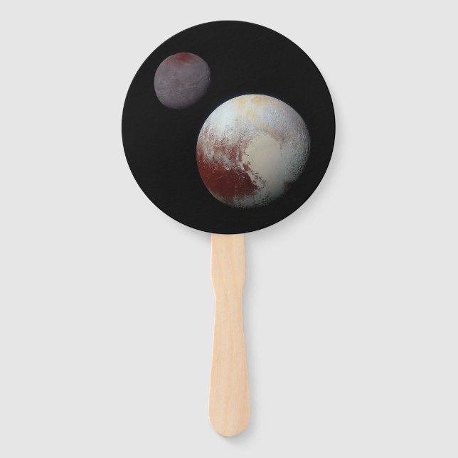 Pluto & Charon 9th or Dwarf Planet Solar System Hand Fan (Front)