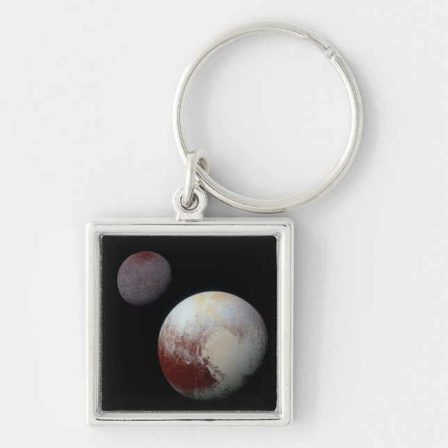 Pluto & Charon 9th or Dwarf Planet Solar System Keychain (Front)