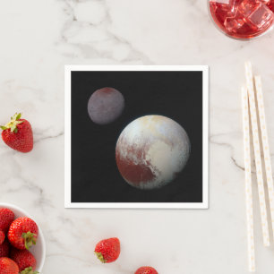 Pluto & Charon 9th or Dwarf Planet Solar System Napkin