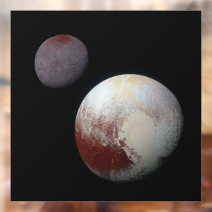Pluto & Charon 9th or Dwarf Planet Solar System Window Cling
