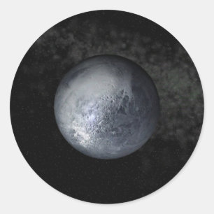 pluto classic round sticker