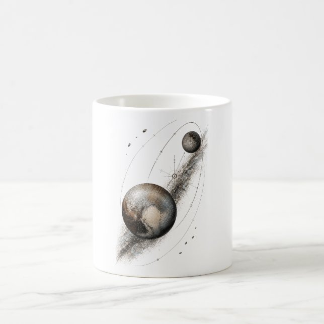 Pluto Distant Omen Celestial Dwarf Planet Mug (Center)
