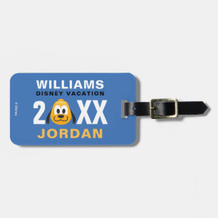 Pluto Emoji Family Vacation and Year Luggage Tag