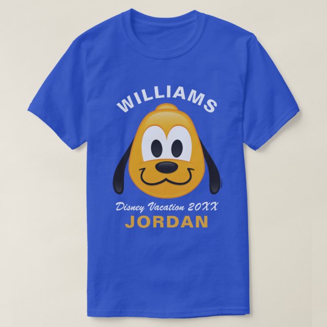 Pluto Emoji | Family Vacation and Year T-Shirt (Design Front)