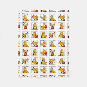 Pluto Expression Grid Fleece Blanket