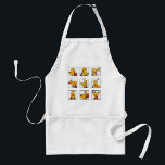 Pluto Expression Grid Standard Apron<br><div class="desc">Can’t pick just one mood? Show them all with this dynamic and highly expressive Pluto character grid! Featuring a 3x3 panel layout, this design captures a full range of personality—from cheerful grins and curious tilts to playful barks and bone-chewing bliss. The bold, black-framed squares and vibrant yellow character art create...</div>