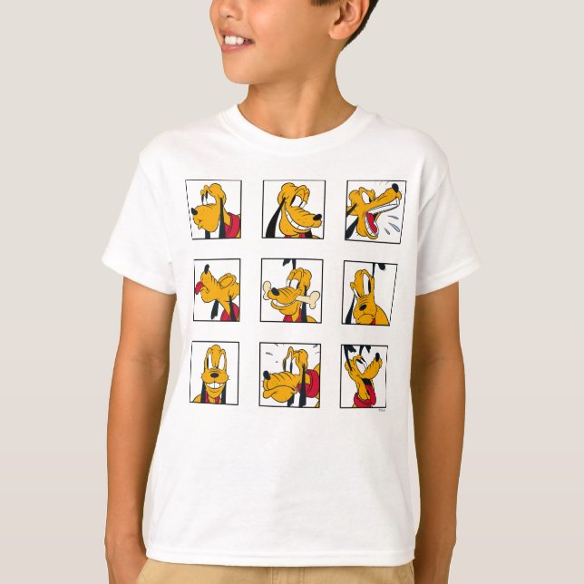 Pluto Expression Grid T-Shirt (Front)