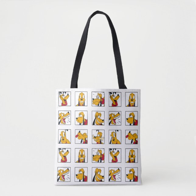 Pluto Expression Grid Tote Bag (Front)