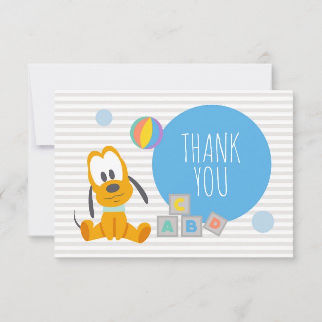 Pluto | First Birthday Thank You (Front)