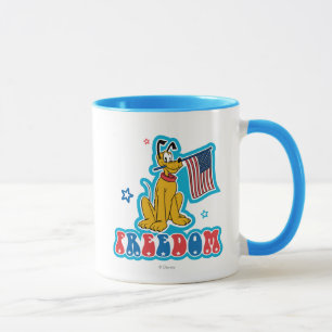 Pluto   Freedom with Flag Mug