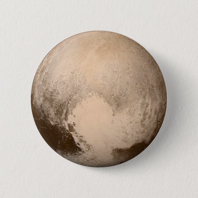 Pluto Heart-View 2 Inch Round Button (Front)