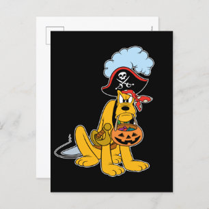 Pluto in Pirate Costume Postcard
