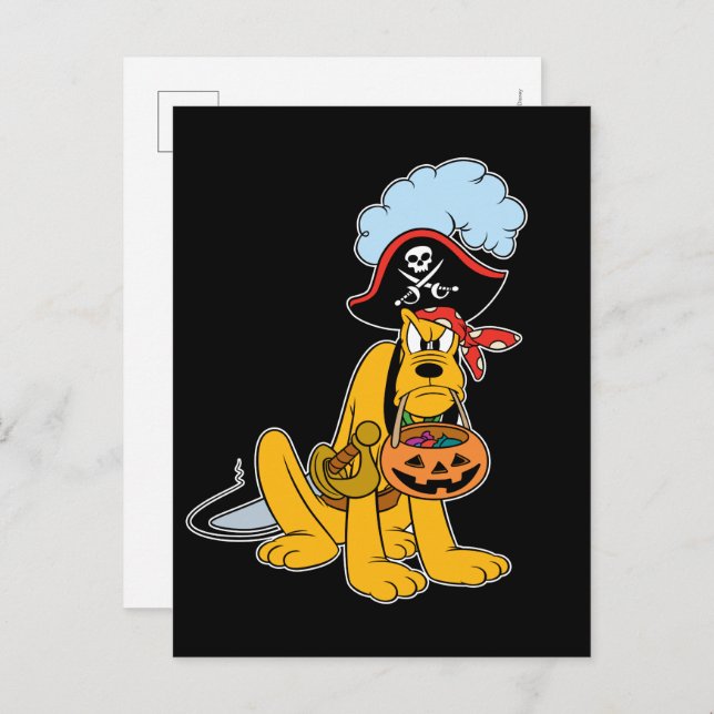 Pluto in Pirate Costume Postcard (Front/Back)